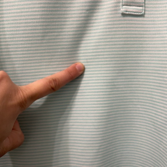 Vineyard Vines Performance Polo Shirt Women’s Striped Sleeveless Golf Large Teal - Picture 5 of 10